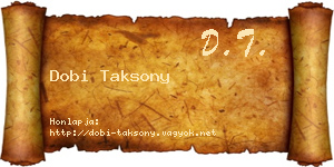 Dobi Taksony névjegykártya